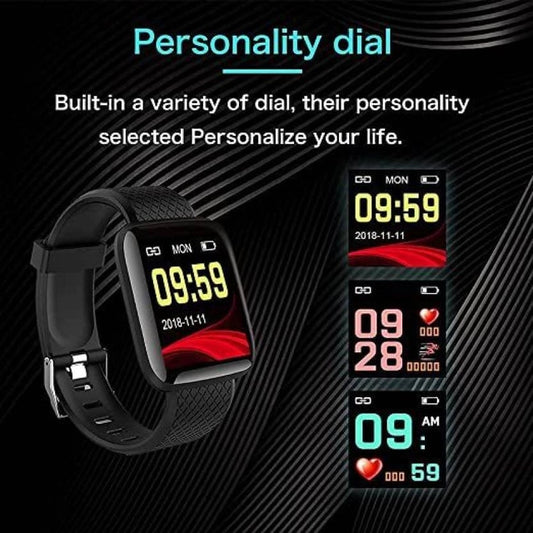 Premium D-116 Smartwatch for Boys & Girls (Black)