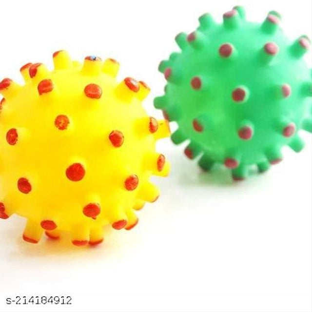 Silicone Playing Corona Ball (Multicolor, Pack of 2)
