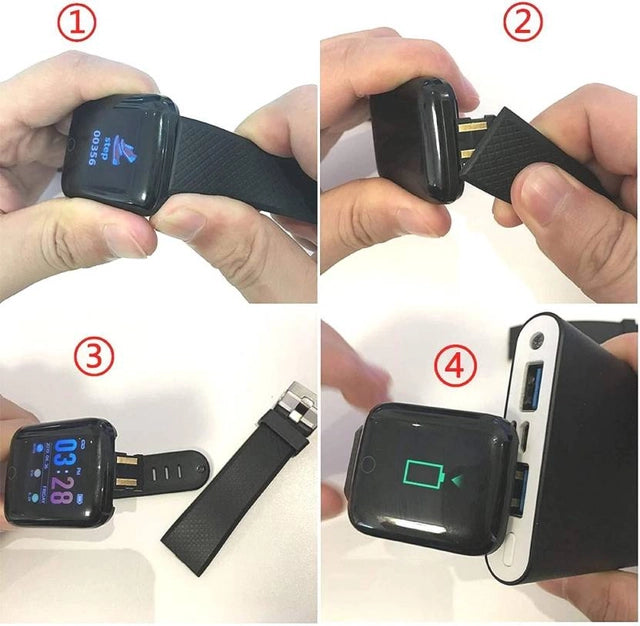 Premium D-116 Smartwatch for Boys & Girls (Black)