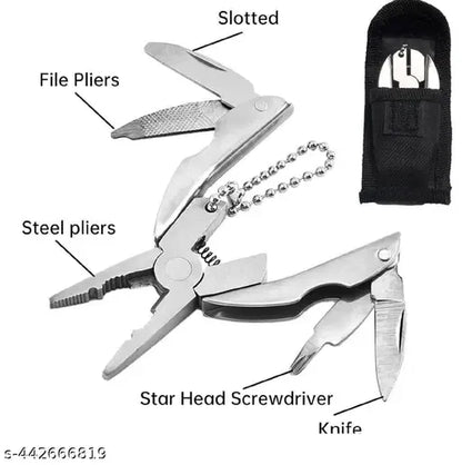 Mini Portable Pocket Plier Keychain Hand Tool Kit