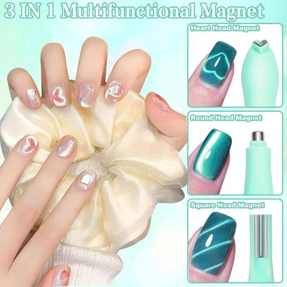 3 in 1 Cat Eye Nail Versatile Magnet Tool (Pack of 2)