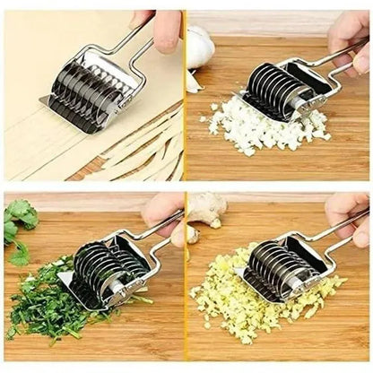 Stainless Steel Handheld Dough & Manual Noodle Pasta Cutter Tool