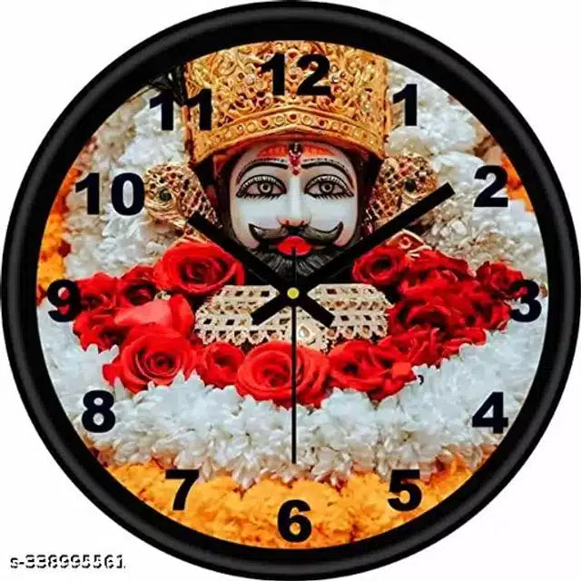 Designer Printed Plastic Wall Clock (Multicolor)