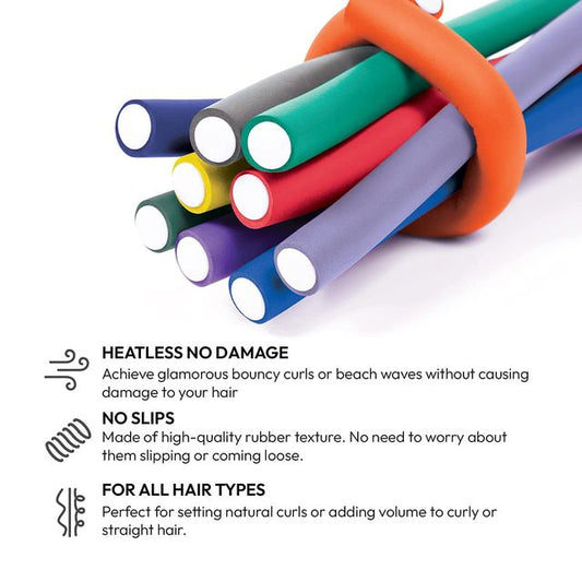 Twist Foam Hair Rollers Pack of 10
