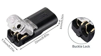 Fast-Fit 2-Pin Double-Wire Plug-in Connectors (Pack of 6)
