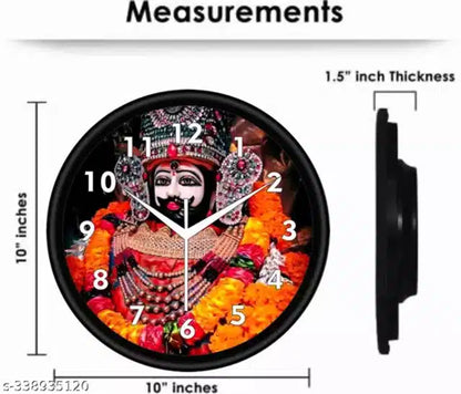 Designer Printed Plastic Wall Clock (Multicolor)